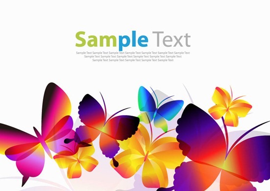 Colorful Butterflies Vector Art