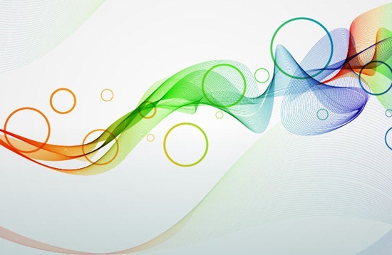 Abstract Colorful Waves Background