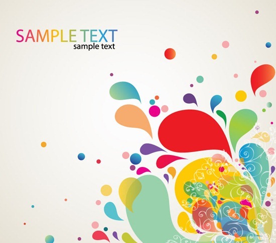 Colorful Abstract Splash Design Vector