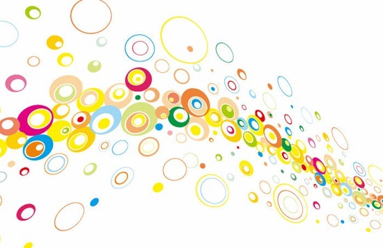 Colorful Circles Vector Background