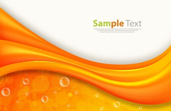 Abstract Orange Curves Vector Graphic