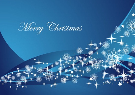 Abstract Blue Christmas Background Vector