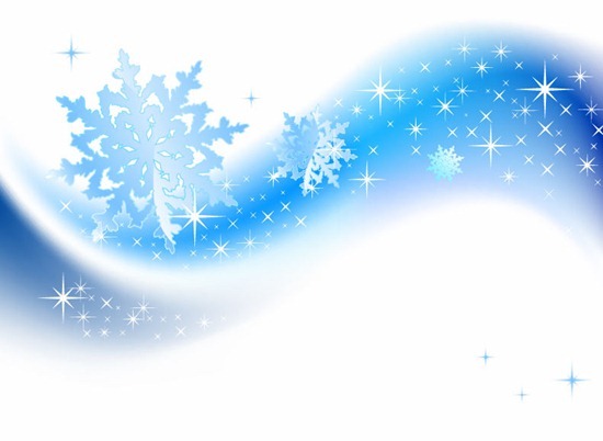 Abstract Snowflake Wave Background Vector