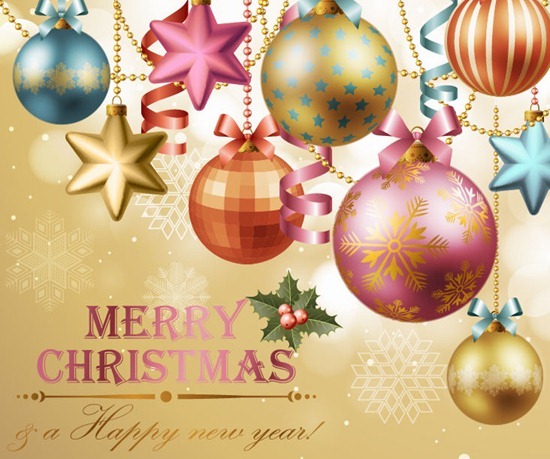Elegant Christmas Elements Background Vector