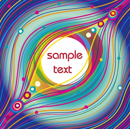 Abstract Vector Background with Colorfull Lines