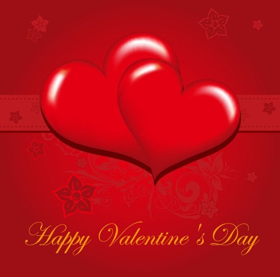 Happy Valentine’s Day Greeting Card Vector Illustration