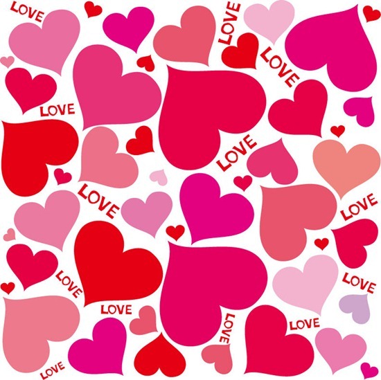 Love Pattern Vector Background