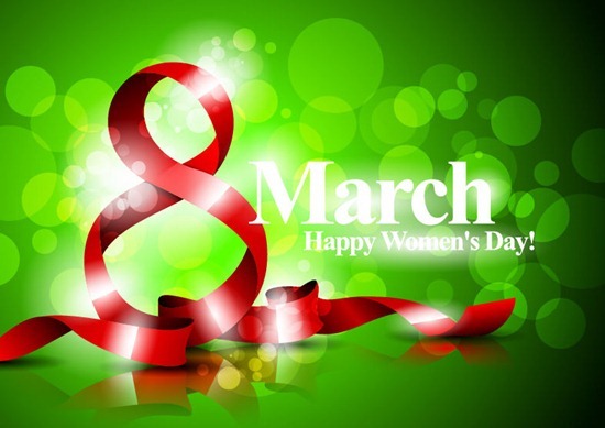 Abstract Green Background for March 8