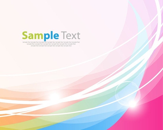 Colorful Light Wave Vector Background